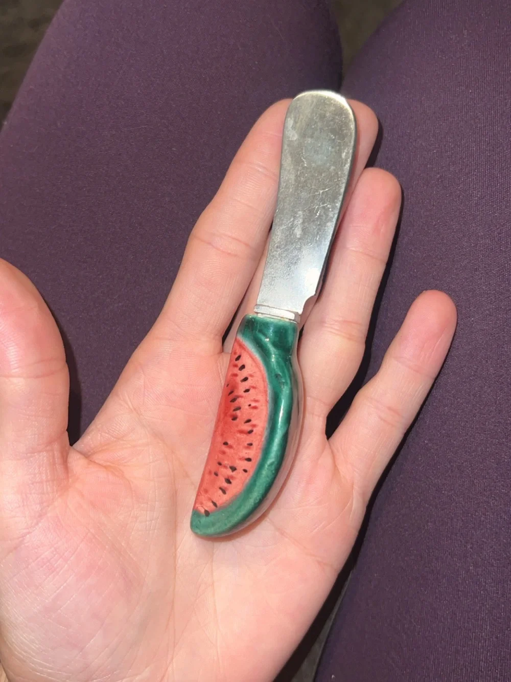 Ceramic Fruit Handle Kids Spreader Set - Watermelon, Cucumber, Pineapple, Banana